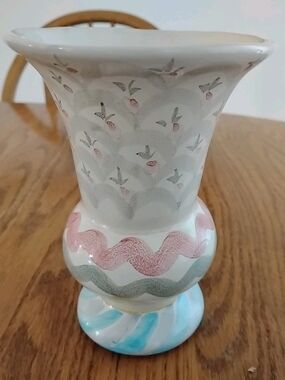 MacKenzie-Childs Stokes Gabriel Vintage Retired 7" Bouquet Vase